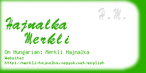 hajnalka merkli business card